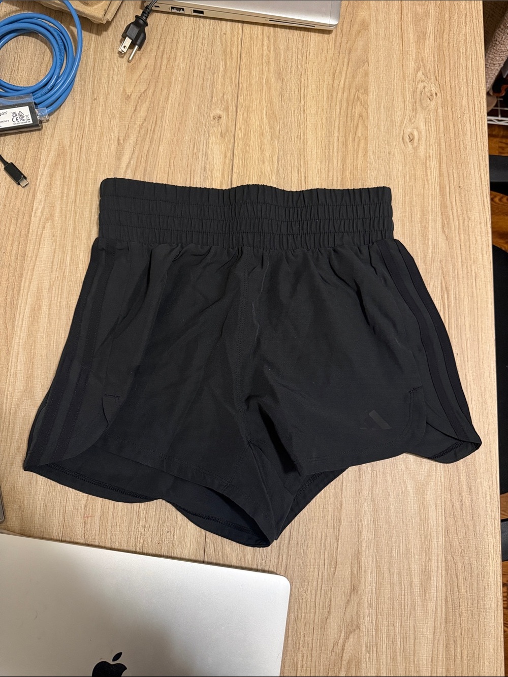 adidas Black Women's Athletic Shorts with Elastic Waist
